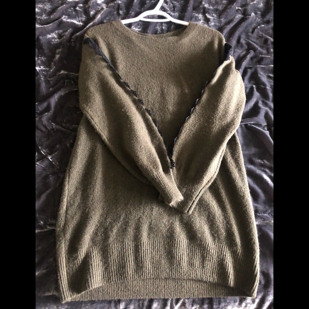 Army green Color, can be worn as a sweater or dress